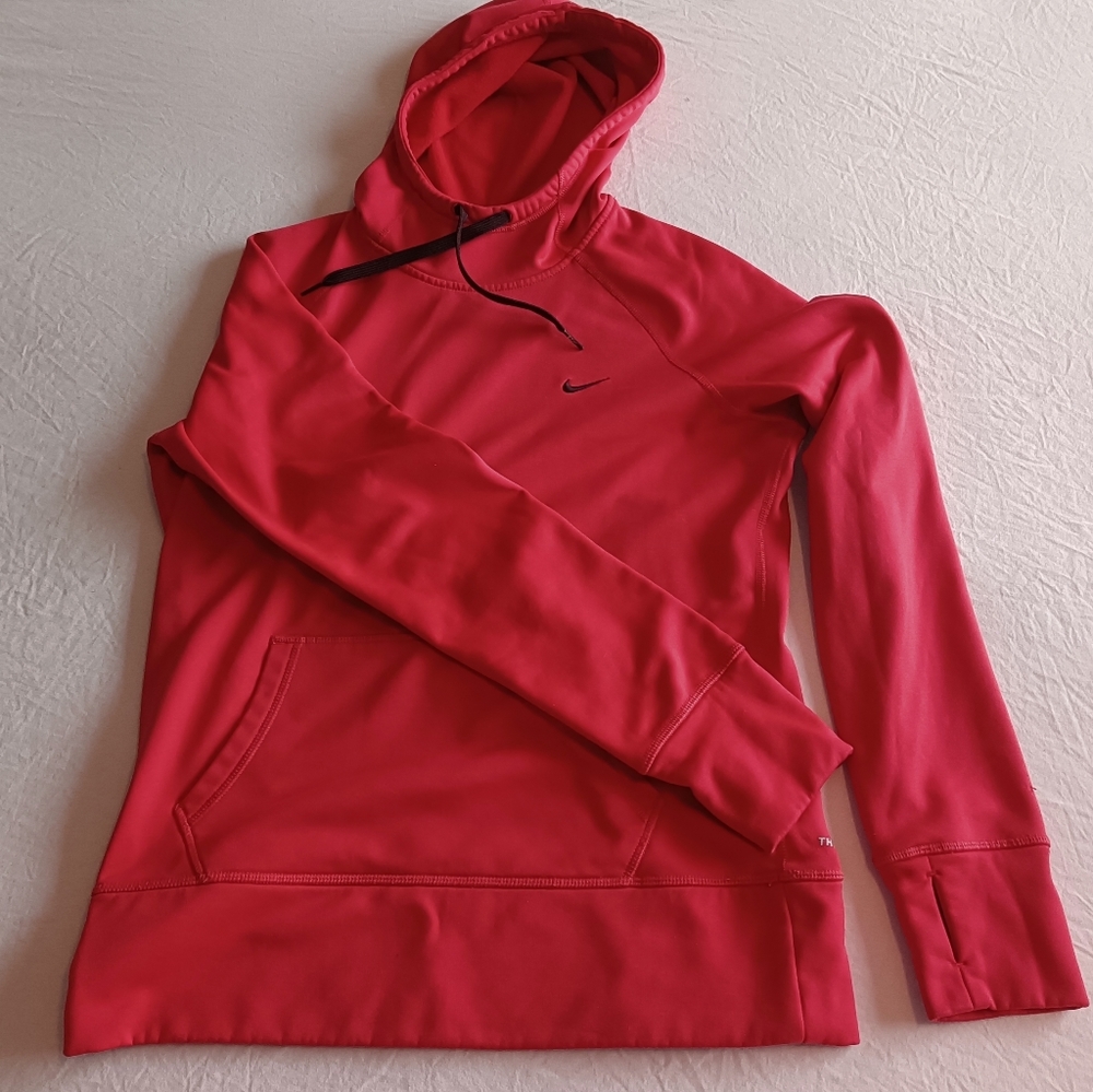 Nike Women's Hoodie Pullover Long Sleeve Red,Size M
